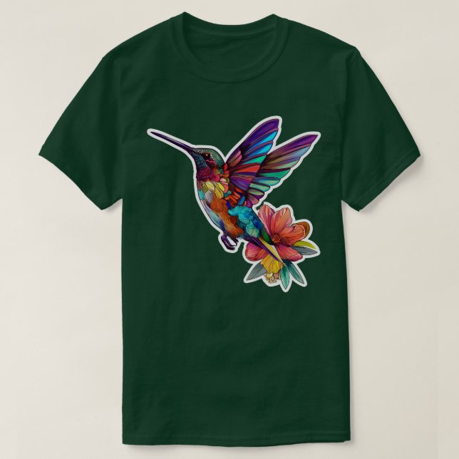 Floral Humming Bird T-Shirt (Design vorne)