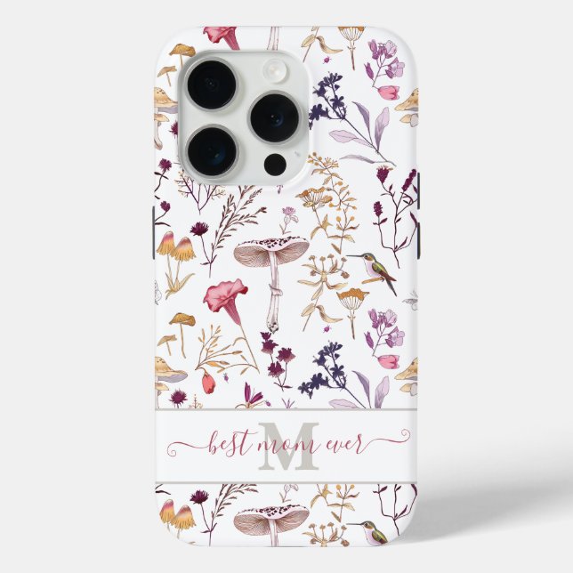 Floral Hummingbird iPhone Case - Muttertagsgeschen (Rückseite)