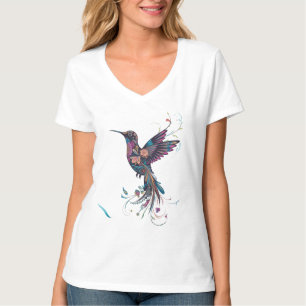Floral Hummingbird T-Shirt
