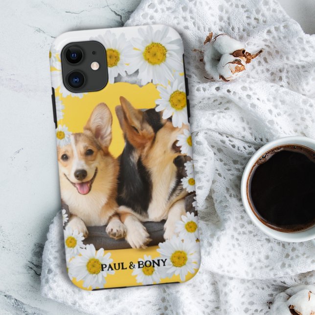 Floral Hund Katze Foto Hund Lover Personalisiertes Case-Mate iPhone Hülle (Von Creator hochgeladen)