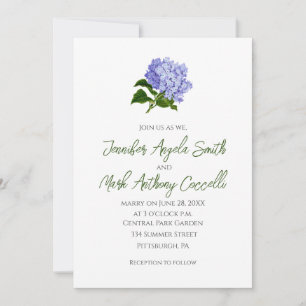 Floral Hydrangea Blume Hochzeitseinladungen Einladung