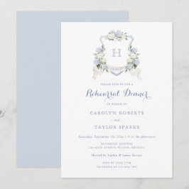 Floral Hydrangea Wappen Probe Dinner Hochzeit Einladung
