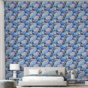 Floral Hydrangeas Wallpaper Tapete