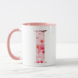 Floral I Initial Mug | Personalized Name & Traits Tasse