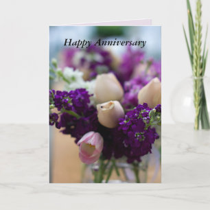 Floral I Liebe You Anniversary Card Karte