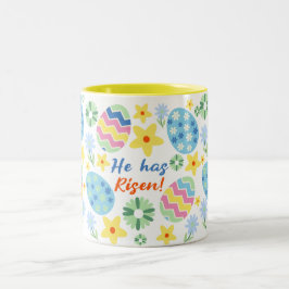 Floral Il S'Est Rendu Mug Pâques