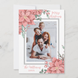 Floral Illustration Frohe Weihnachten Custom Foto