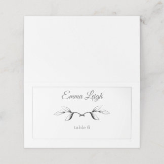 Floral Illustration Place Cards Platzkarte