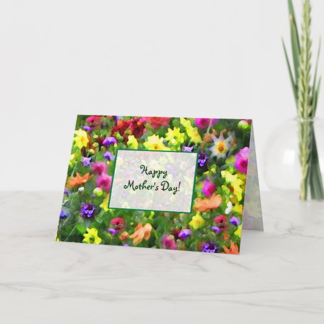 Floral Imdruckes Mothers Day Karte (Vorderseite)