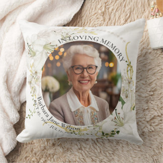 Floral In Loving Memory Memorial Funeral Keepsake Kissen
