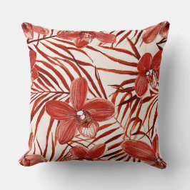 Floral in red pattern kissen