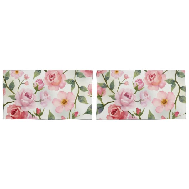 Floral in rosa kissenbezug (Vorderseite-Set)