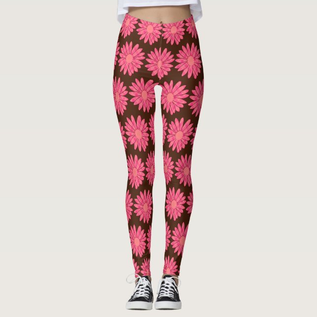 Floral infundiert Mocha Leggings (Vorderseite)