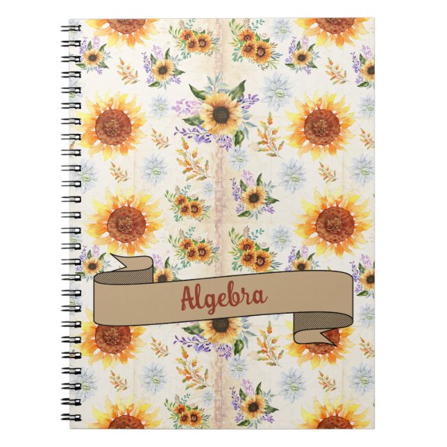Floral Inspirier School Notizblock (Vorderseite)