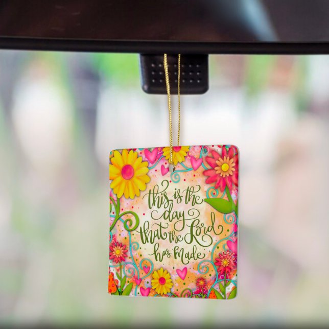 Floral Inspirierend religiöse Verse Inspirivity Keramikornament (Von Creator hochgeladen)