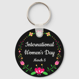 Floral International Womens Day Schlüsselanhänger