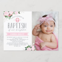 Floral | Invitation au baptême