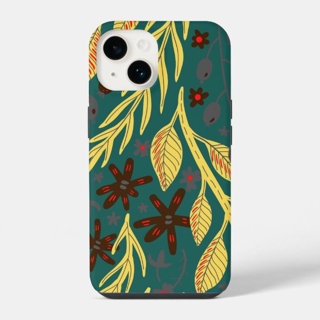 Floral iPhone 14 Hülle (Rückseite)