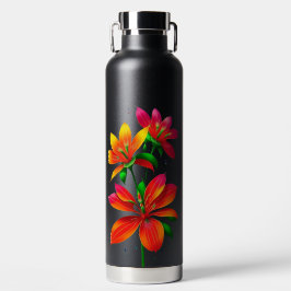 Floral isolierte Wasserflasche - Lebhaftes Design Trinkflasche