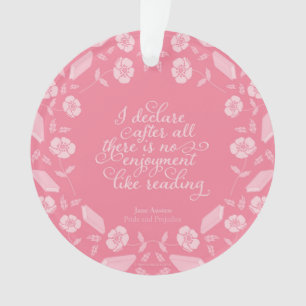 Floral Jane Austen Fierté et préjugés Quote de liv