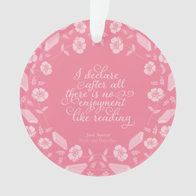 Floral Jane Austen Fierté et préjugés Quote de liv (devant)
