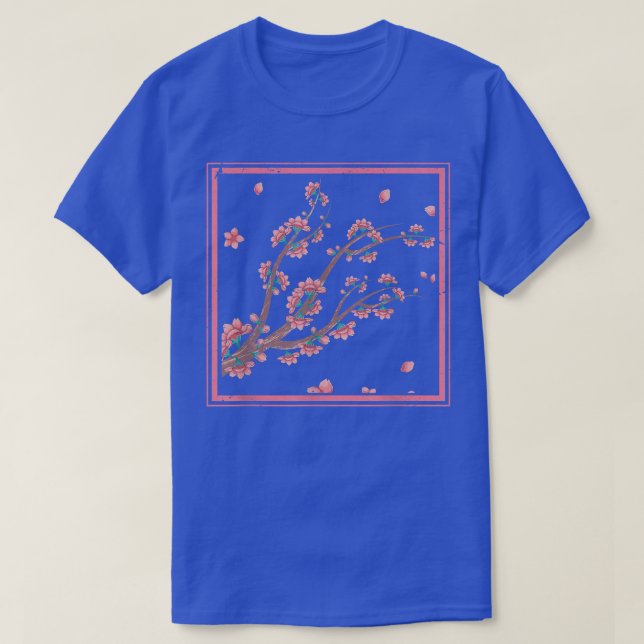 Floral Japan Rosa Blume Japanisch Sakura Cherry Bl T-Shirt (Design vorne)