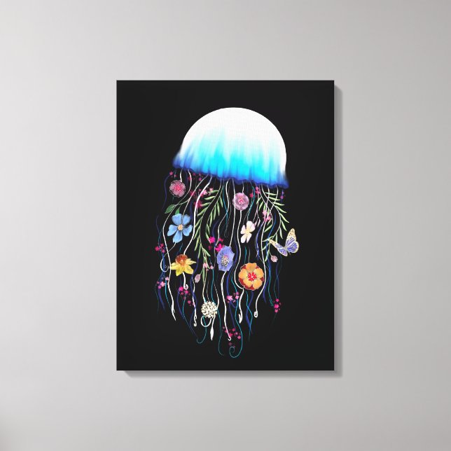 Floral Jellyfish Leinwanddruck (Vorderseite)