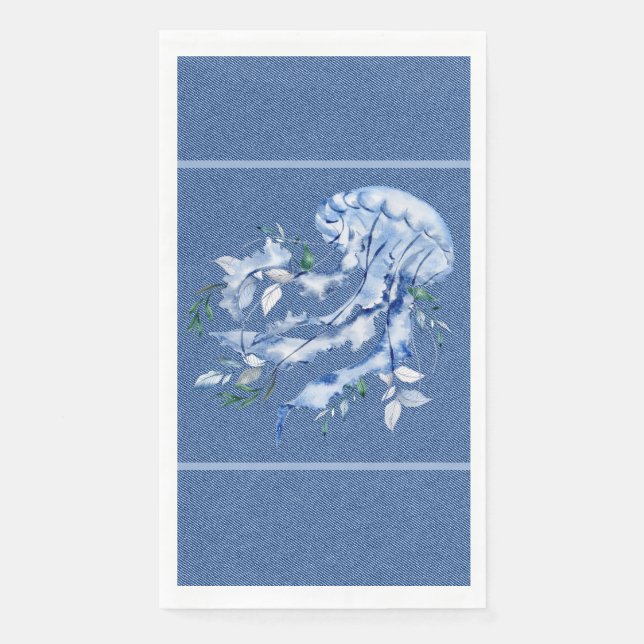 Floral Jellyfish Paper Handtücher Serviette (Vorderseite)