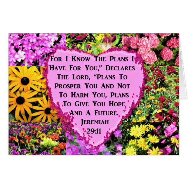 FLORAL JEREMIAH 29:11 FOTO DESIGN (Vorderseite (Horizontal))
