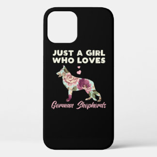 Floral Just A Girl Who Loves German Shepherd Case-Mate iPhone Hülle