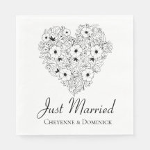 Floral Just Married Anemone Black Heart Blume
