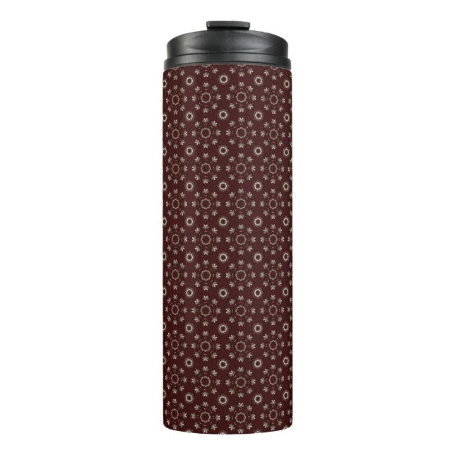 Floral Kabul-Kaffeetank Thermosbecher (Vorderseite)