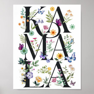 Floral Kamala Botanical Kamala Harris 2024 Frau P Poster