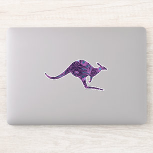 Floral Kangaroo Aufkleber