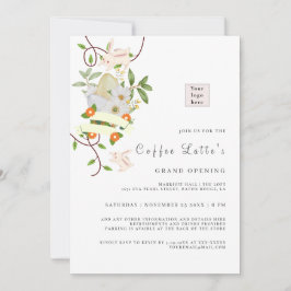Floral Kaninchen und Eier OsterfeierVibe Business  Einladung