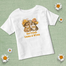Floral Katzen Beste Freunde Gelbe Weiße Niedlich