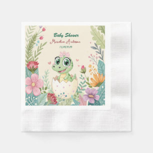 Floral kawaii Baby Alligator Bruteier - Mädchen Serviette
