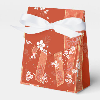 Floral Kimono Muster Coral Geschenkschachtel