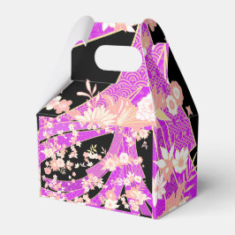 Floral Kimono Muster Violett Pink Geschenkschachtel