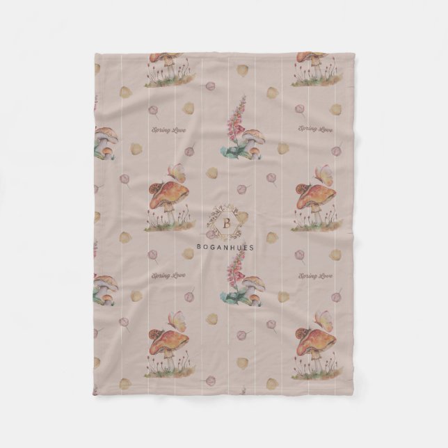 Floral Kinderzimmer Whimsical Print Babydecke Fleecedecke (Vorderseite)
