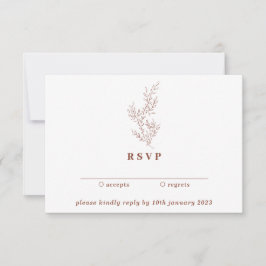 Floral Kindly Reply Terracotta Boho Herbst Einladung