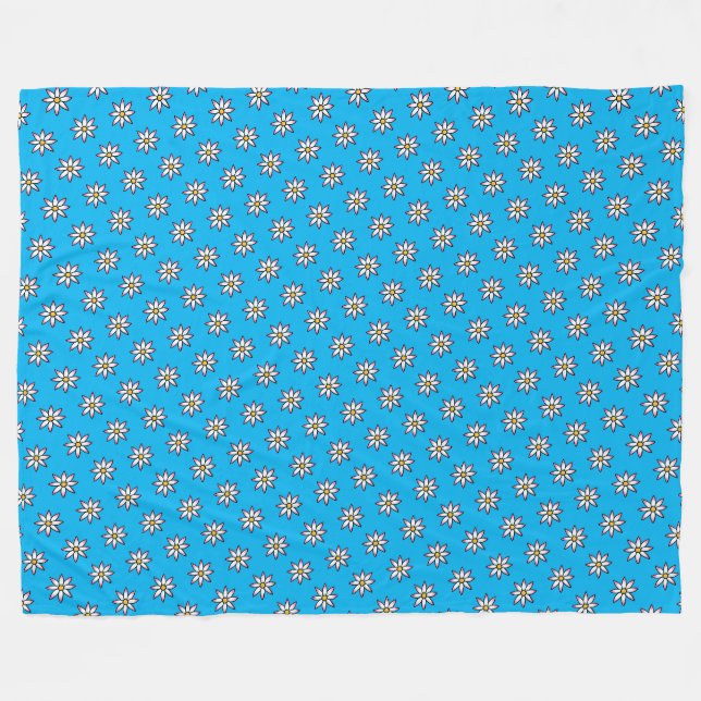 Floral KiniArt Fleece Blanket (Vorderseite (Horizontal))