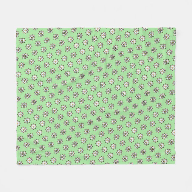 Floral KiniArt Fleece Blanket (Vorderseite (Horizontal))