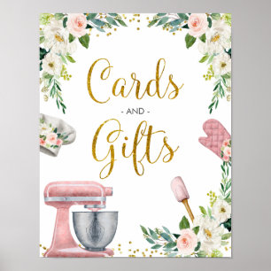 Floral Kitchen Brautparty Karten und Geschenke Poster