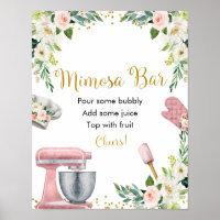 Floral Kitchen Brautparty Mimosa Bar