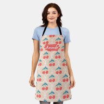 Floral Kitchen Custom Apron, Heart, Cook Bake BBQ
