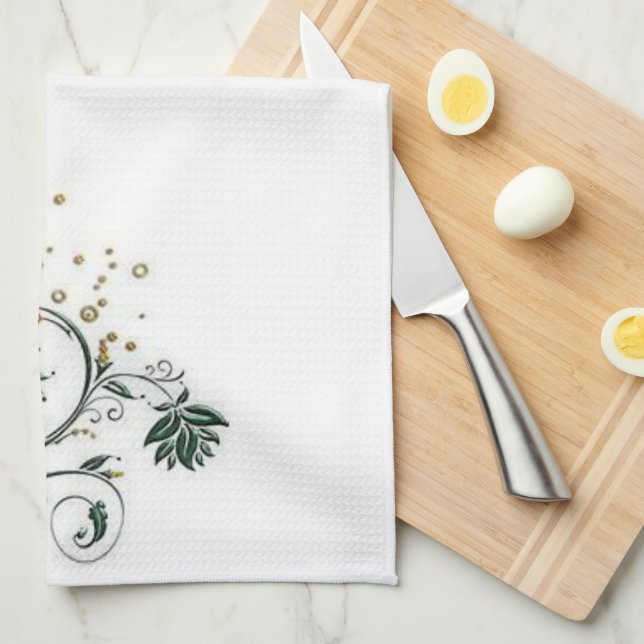 Floral Kitchen Handtuch (Viertel Falte)