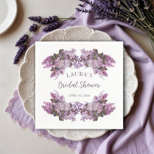 Floral Lavender Brautparty Serviette