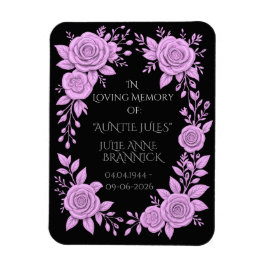FLORAL LAVENDER. IN LOVING MEMORY KEEPSAKE, MAGNET
