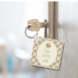 Floral-Lehrer-Schlüsselanhänger   Lehren • Inspiri Schlüsselanhänger